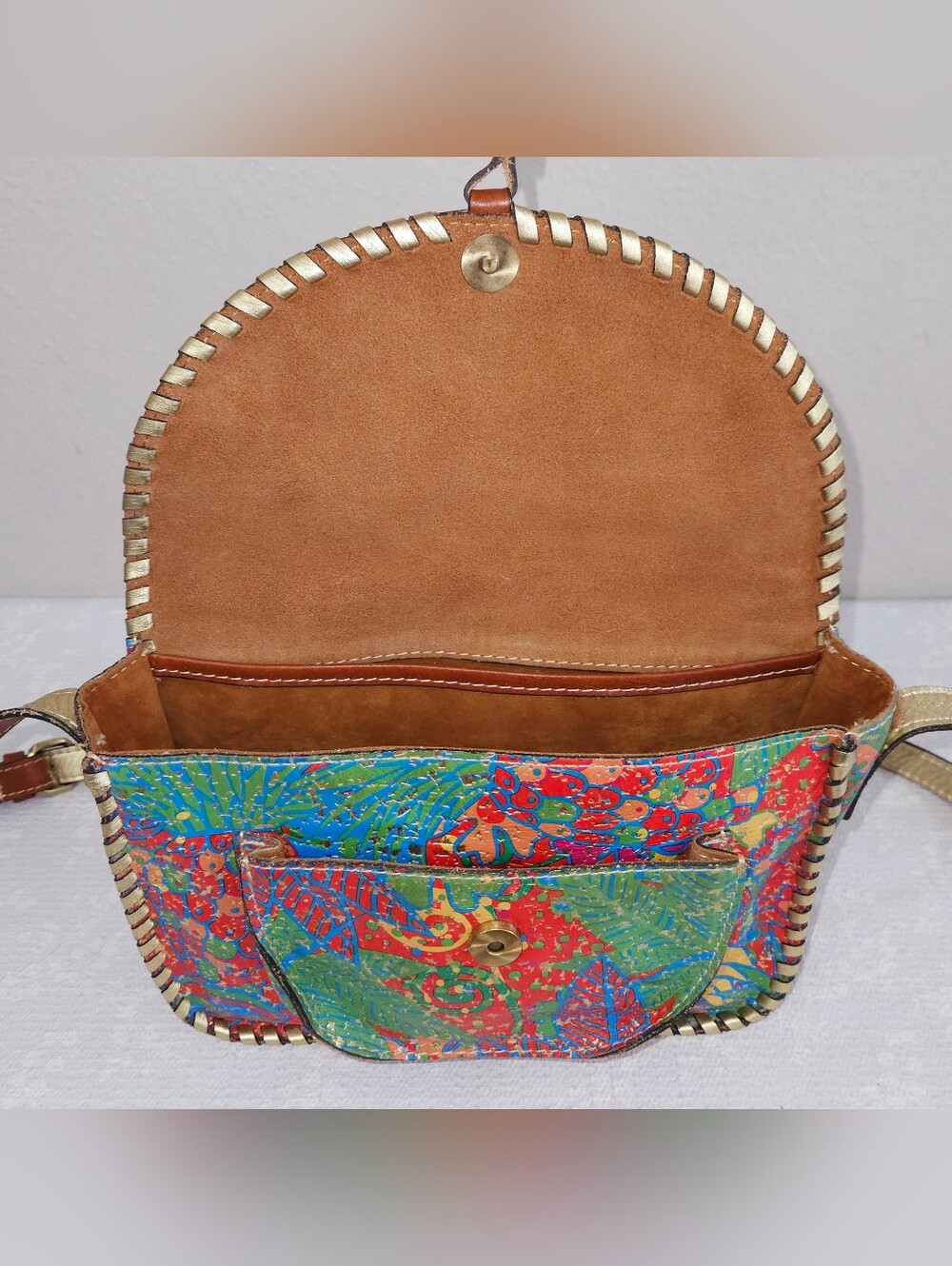 Patricia Nash Beaumont Flap Tropicana Crossbody Bag Purse - Picture 8 of 12